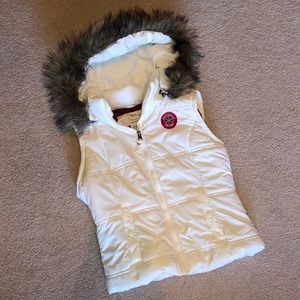 Aeropostale Puff Vest with Fur